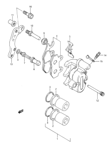 DR350 Передний суппорт