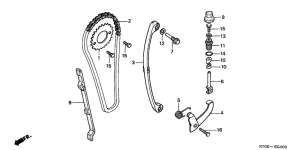 XR200R Цепь грм / натяжное устройство