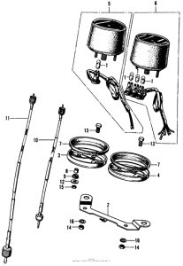 CL450 Speedometer + tachometer k3-k4