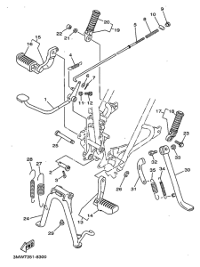 SR125 Stand. footrest