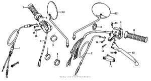 MB5 Handle lever + switch + cable