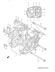DR650 Картер двигателя