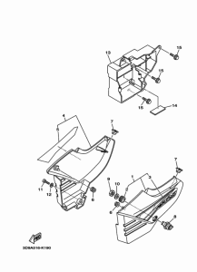 YBR125ESD Боковые обтекатели