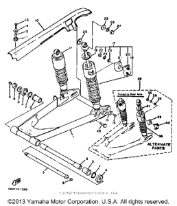 XS650SJ Rear arm-suspension