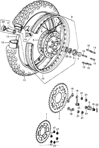 CR250 Переднее колесо