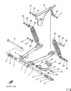 TY125 Brass arriere suspension