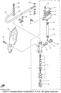 YZ426FN Задний торм цилиндр