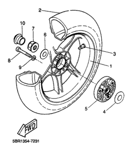 YQ50 Переднее колесо