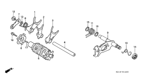 XR250R Вилка переключения передач