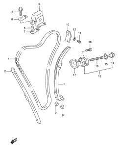 GSX750 Держатель направляющей