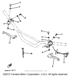 YZ125J Handle switch-lever