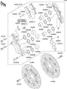 ZX600 Передний тормоз