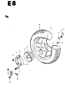 CS50 Rear wheel complete assy