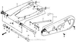 CB750SC Swingarm + chain case