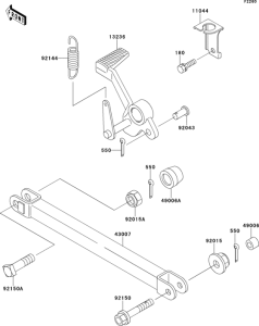 ZR1100 Педаль тормоза