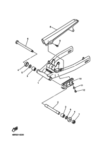 XJ600S Задний рычаг и подвеска