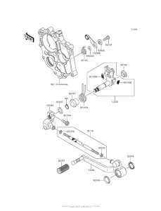 KLE650 Механизм переключения передач