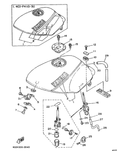 RD350LC Топливный бак