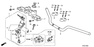 VTR250 Handle pipe / top bridge
