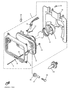 XT600H (33.OKW) Фара