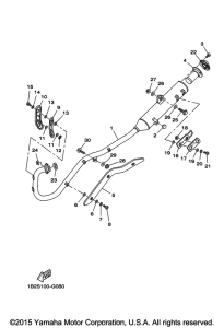 TTR125LEG Выхлопная система