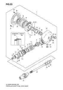 VL1500 Propeller shaft / final drive gear