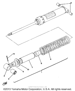 DT250F Задняя подвеска