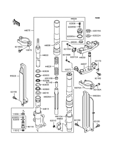 KLX250 Передняя вилка