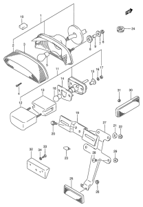 VX800 Задний комбинированный сигнал
