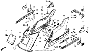 CH125 Center cover + rear cover