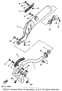 XT350WC (CA ED.) Выхлопная система