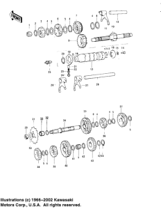 KS125 Transmission / change drum