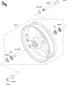 ZX600 Переднее колесо