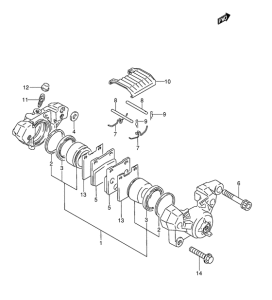 GSX600 Задний суппорт