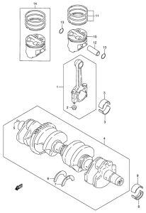 GSX600 Вал коленчатый