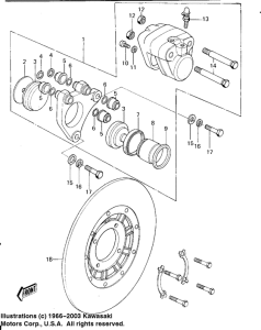 KZ650 Передний суппорт