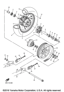 XVS950XR Переднее колесо