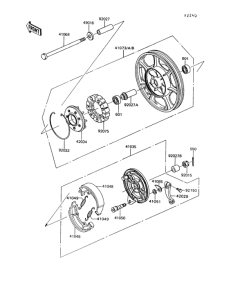 Z550 Задняя ступица колеса