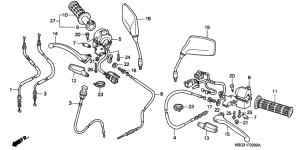 CB250 Handle lever / switch / cable