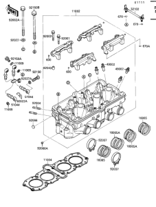 ZX750 Головка цилиндров