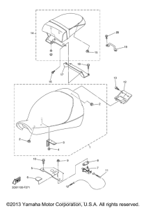 XVS1300A Сиденье