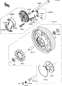 VN750 Задняя ступица колеса
