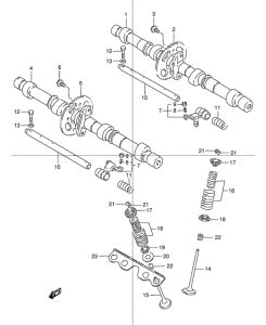 GSX1200 Распределительный вал-клапаны