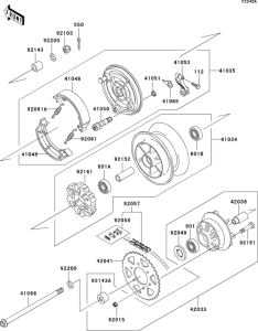 BN125 Rear wheel / chain(a7 / a8)