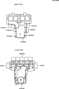 ZX600 Болты крепления картера