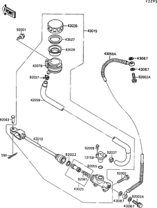 VN1500 Задний торм цилиндр