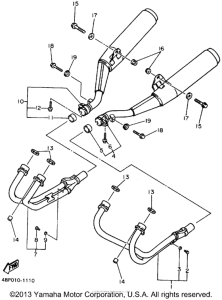 XJ600SFC Выхлопная система