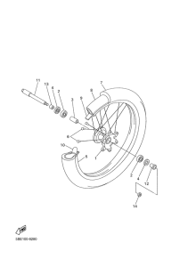 YZ426F Переднее колесо