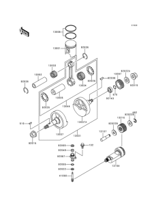 KMX125 Коленвал и поршни