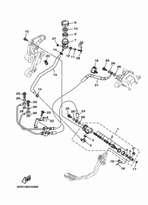 MT09A Задний торм цилиндр